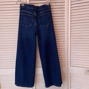 Petite high-rise wide leg jeans